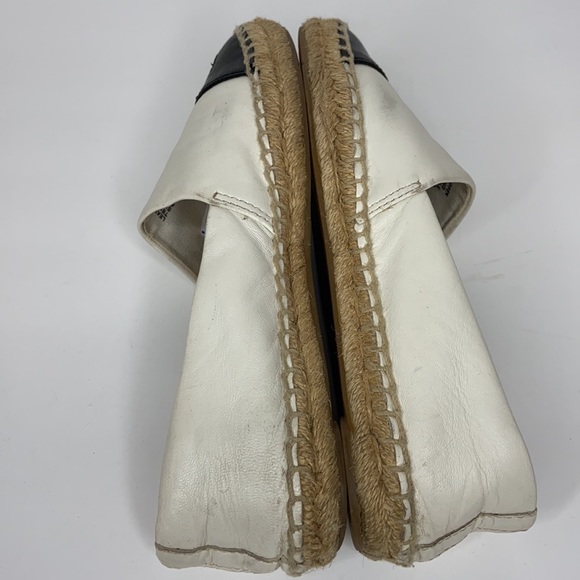 Tory Burch Flat Leather Logo Espadrilles Shoes Women’s Size 6 - Picture 11 of 16